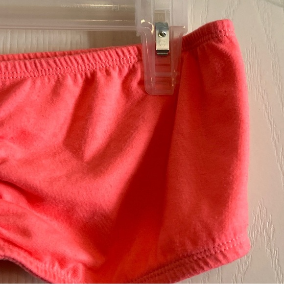 Juniors bandeau bikini top sz 11/13 coral color strapless - Picture 6 of 11